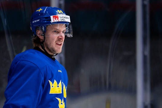 Jonathan Pudas of Sweden at a training session with the