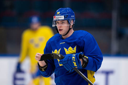 Rickard Hugg of Sweden at a training session with the