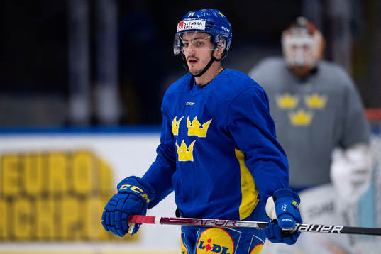 Isac Brännström of Sweden at a training session with the
