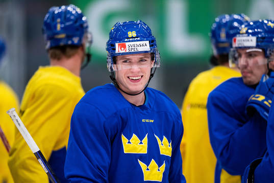 Rickard Hugg of Sweden at a training session with the