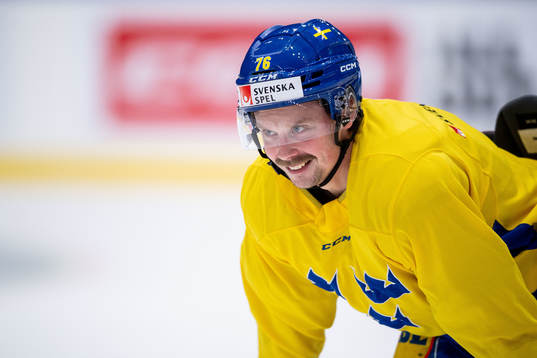 Jonathan Dahlen of Sweden at a training session with the
