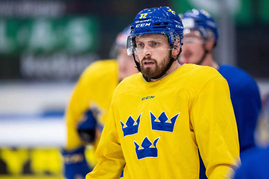 Lukas Bengtsson of Sweden at a training session with the