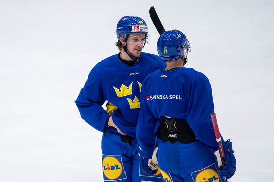 Jonathan Pudas and Isac Brännström of Sweden at a
