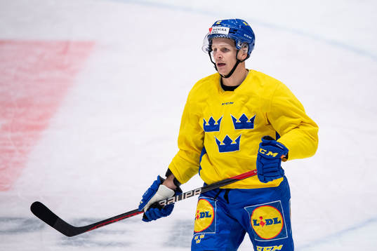 Max Friberg of Sweden at a training session with the