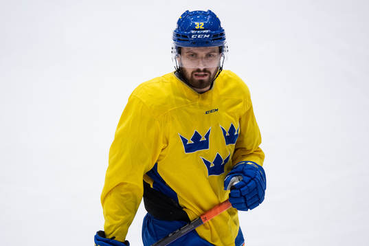 Lukas Bengtsson of Sweden at a training session with the