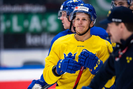 Max Friberg of Sweden at a training session with the