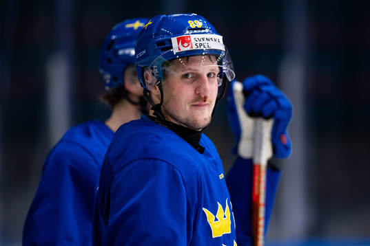 Patrik Karlkvist of Sweden at a training session with the