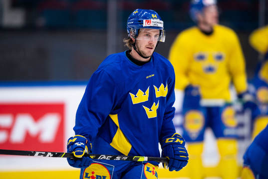 Jonathan Pudas of Sweden at a training session with the