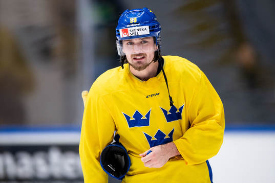 Linus Johansson of Sweden at a training session with the