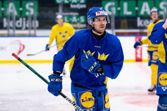 Ludvig Larsson of Sweden at a training session with the