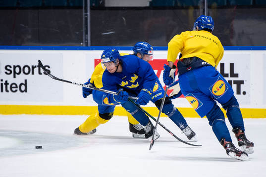 André Petersson of Sweden at a training session with the