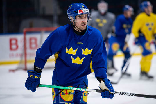 Ludvig Larsson of Sweden at a training session with the