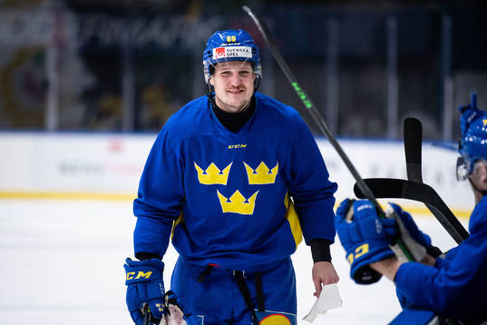 Patrik Karlkvist of Sweden at a training session with the