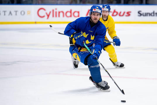 Ludvig Larsson of Sweden at a training session with the