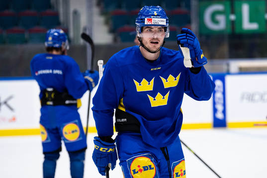 Oscar Engsund of Sweden at a training session with the