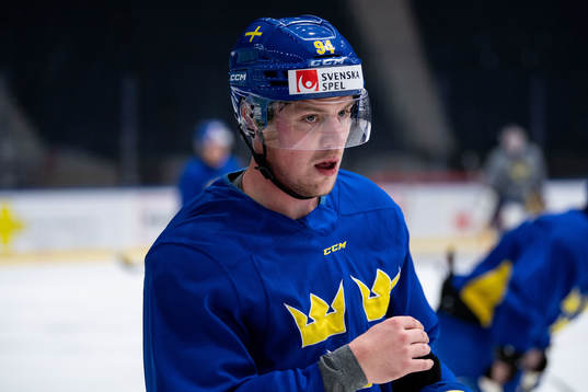 Joel Persson of Sweden at a training session with the