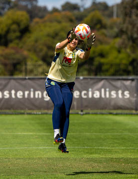 Goalkeeper Zecira Musovic of the Swedish women's national