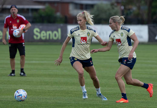 Sofia Jakobsson and Jonna Andersson of the Swedish women's