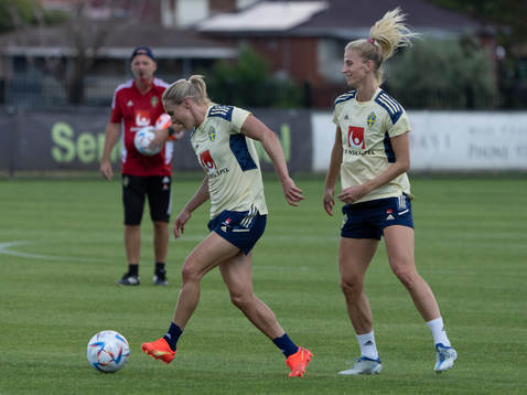 Jonna Andersson and Sofia Jakobsson of the Swedish women's