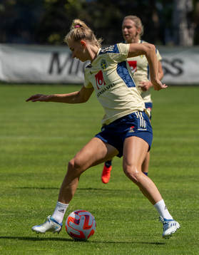 Sofia Jakobsson of the Swedish women's national football