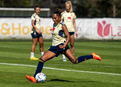 Madelen Janogy of the Swedish women's national football team
