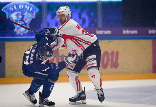 Teemu Turunen of Finland and Mirco Müller of Switzerland