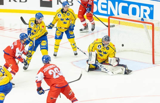 Goaltender Marcus Högberg of Sweden