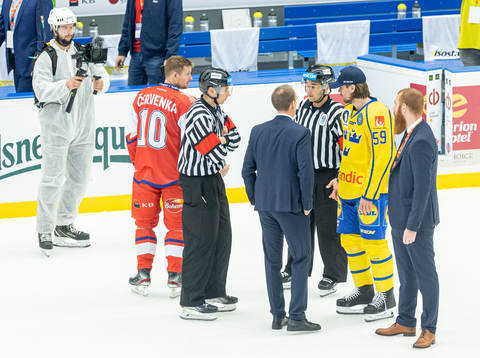 Roman Cervenka of Czech Republic and Linus Johansson of
