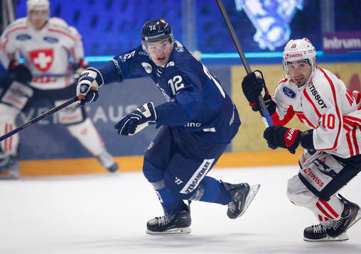 Eetu Liukas of Finland and Andres Ambühl of Switzerland