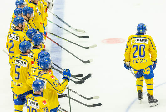 André Petersson and teammates of Sweden