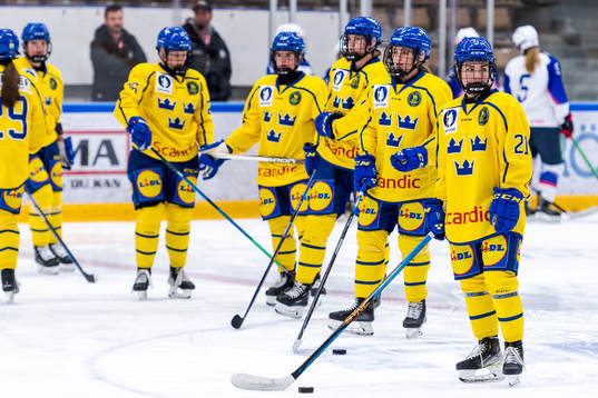 Sveriges spelare värmer upp