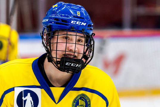 Sveriges Jenna Raunio jublar