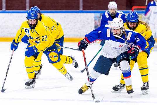 under ishockeymatchen mellan Sverige U18 och Slovakien U18
