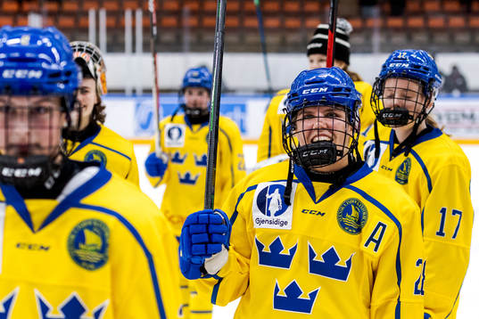 Sveriges Moa Gustafsson jublar