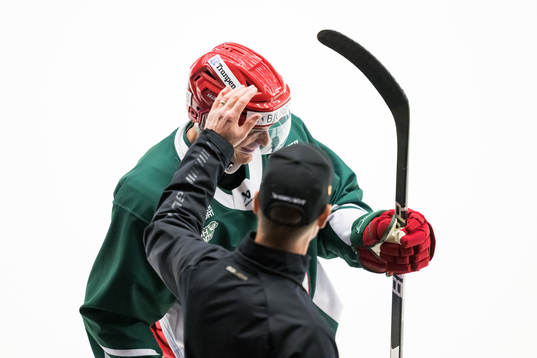 Loui Eriksson och tränare Roger Rönnberg
