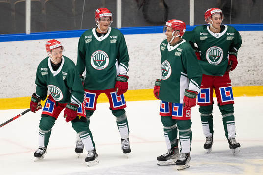Patrik Carlsson, Loui Eriksson, Joel Lundqvist och Pontus