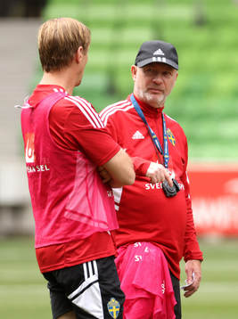 Head coach Peter Gerhardsson of the Swedish women's