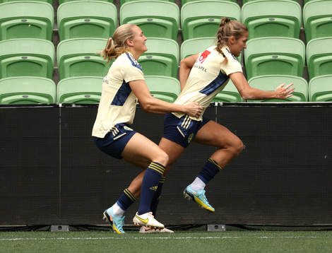 Magdalena Eriksson and Filippa Angeldahl of the Swedish