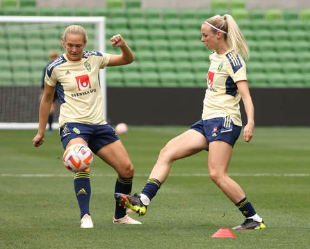 Magdalena Eriksson and Amanda Ilestedt of the Swedish
