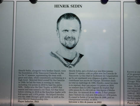 Henrik Sedin’s plaque