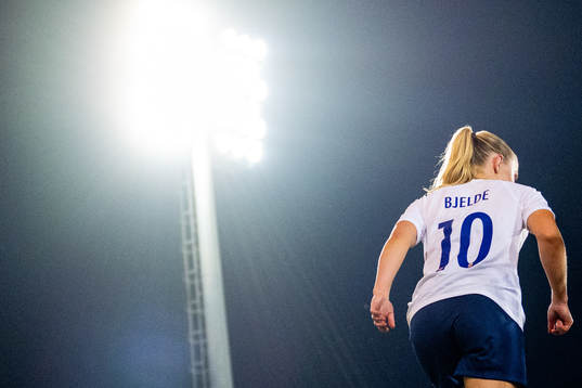 Thea Bjelde of Norway at half-time