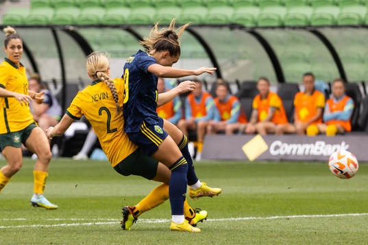 Courtney Nevin of Australia and Johanna Rytting Kaneryd of