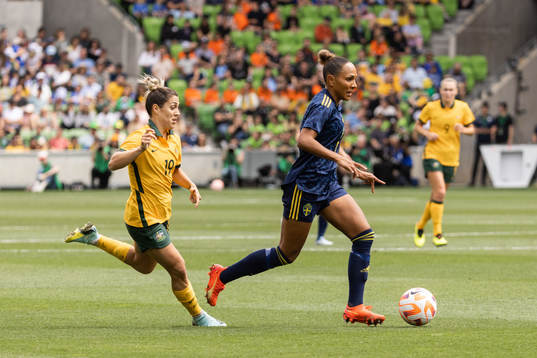 Katrina Gorry of Australia and Madelen Janogy of Sweden