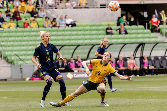 Nathalie Björn of Sweden and Cortnee Vine of Australia