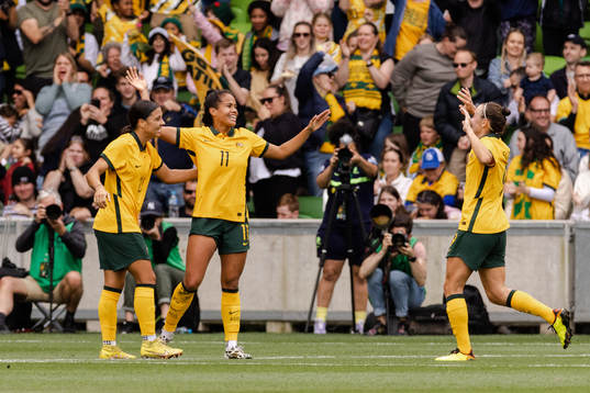 Mary Fowler of Australia celebrates