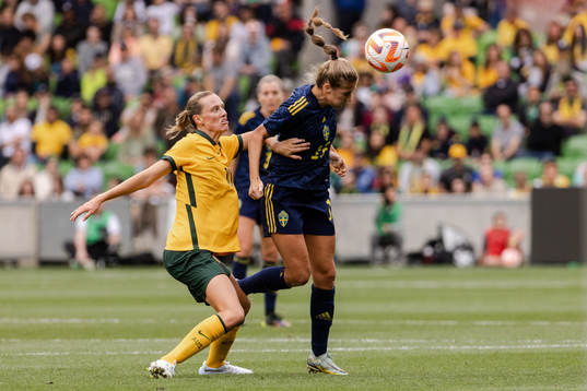 Emily van Egmond of Australia and Filippa Angeldahl of