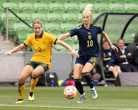 Sofia Jakobsson of Sweden and Courtney Nevin of Australia