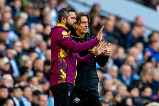 Bernardo Cueva, tactical statistician, and Thomas Frank,