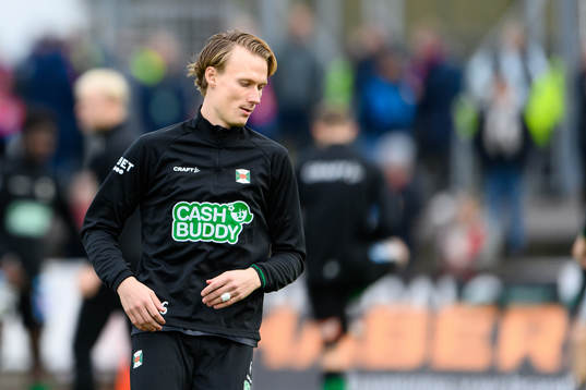 Varbergs Alexander Johansson före fotbollsmatchen i kvalet