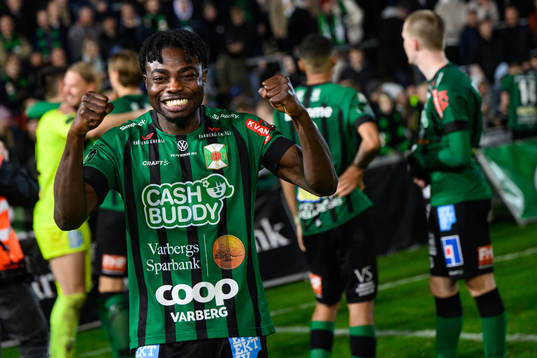 Varbergs Gideon Mensah jublar